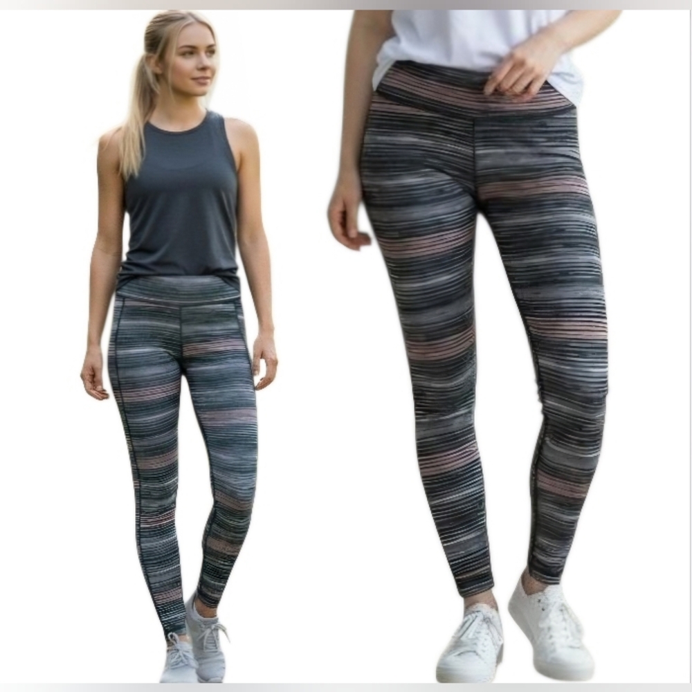The North Face Gray and Pink Leggings Athletic Fit